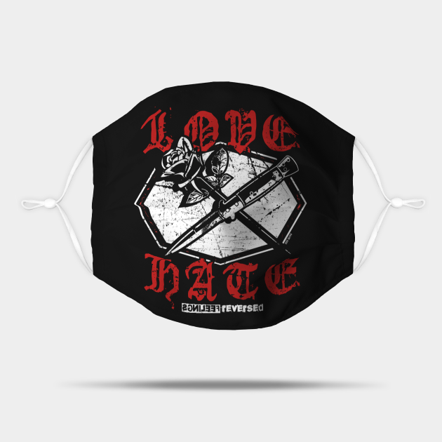 Love Hate Rose Tattoo Mask Teepublic