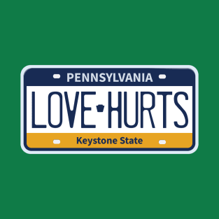 Love Hurts Philadelphia Sticker T-Shirt