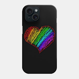 Rainbow heart Phone Case