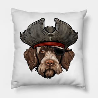 Funny Pirate Wirehaired Pointing Griffon Dog Pillow