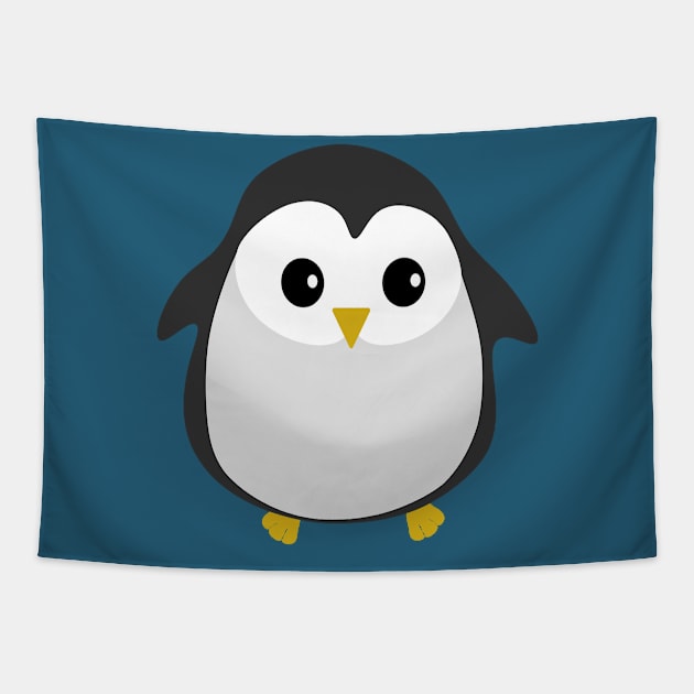 Cute Penguin Illustration Tapestry by McNutt