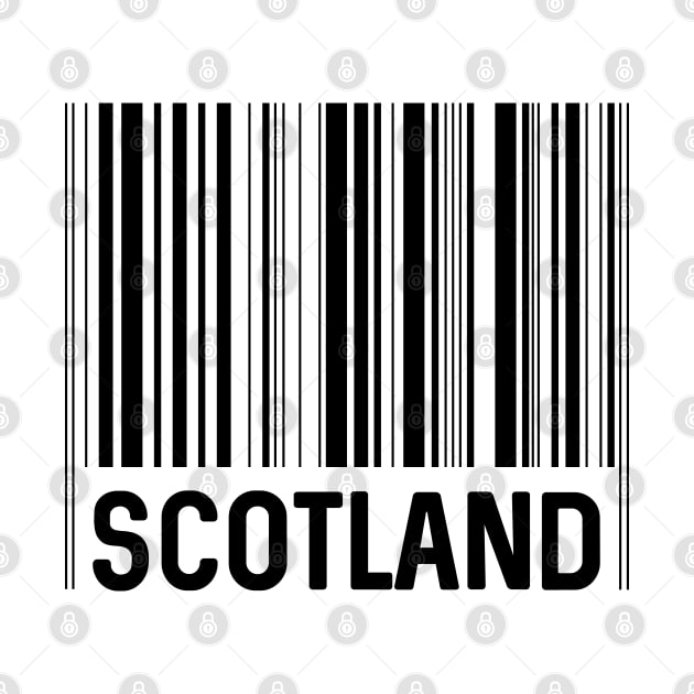 Scotland Bar Code Design (Black) by MacPean