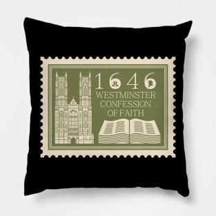 Reformed christian art. 1646 The Westminster Confession of Faith. Pillow