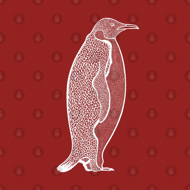 Emperor Penguin - hand drawn arctic animal design by Green Paladin