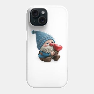 Valentines day gnome holding love Phone Case