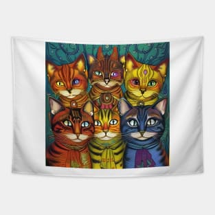 Crazy cats Tapestry