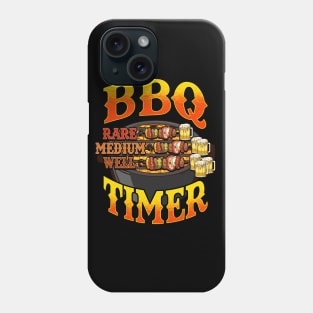 BBQ Timer Grilling Grill Master Beer Drinking Humor Dad Phone Case