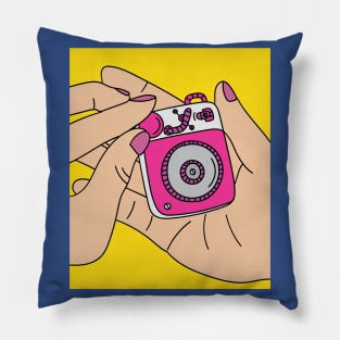 Old Colorful Stylish Retro Music Radios Pillow