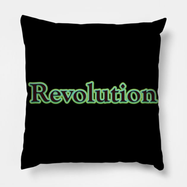 Revolution (The Beatles) Pillow by QinoDesign