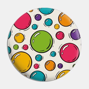 Vivid Bubble Frenzy Repeating Pattern Pin