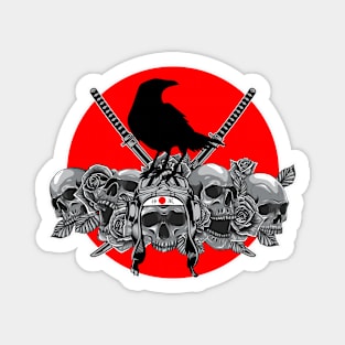 Yatagarasu - The three-legged messenger - Kamikaze  Skulls Magnet