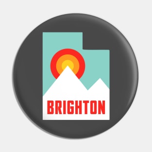 Brighton Utah State Retro Mountains Pin