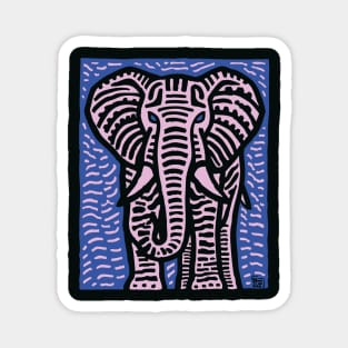Pink Elephant | Psychedelic Safari Animal Magnet