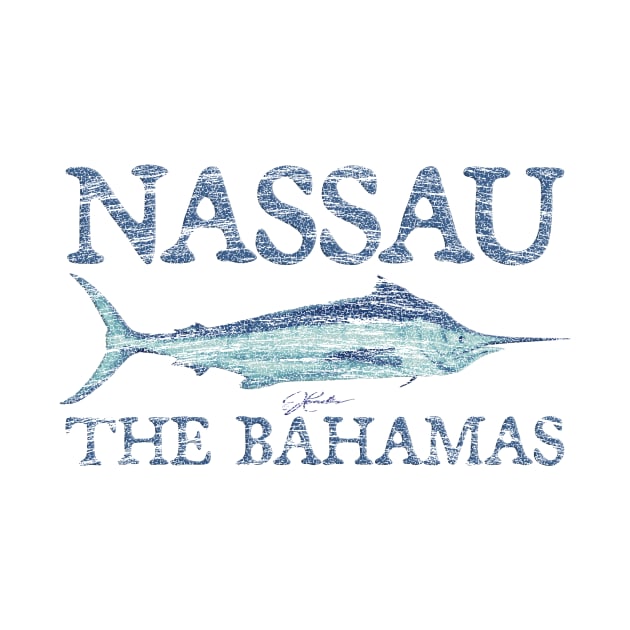 Nassau, The Bahamas, Blue Marlin (Distressed) by jcombs