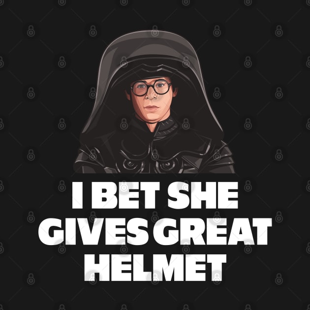 I bet she gives great helmet by BodinStreet