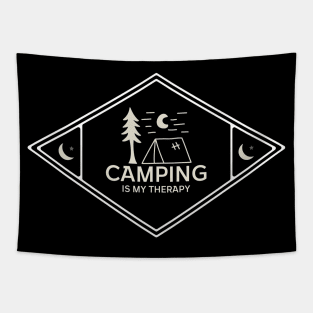 Camping is my therapy Tapestry