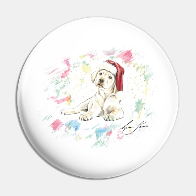 Xmas Labrador Pin by Lcrossart