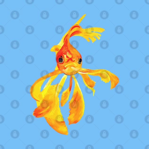 Cute Fantail Goldfish Vector Art by taiche