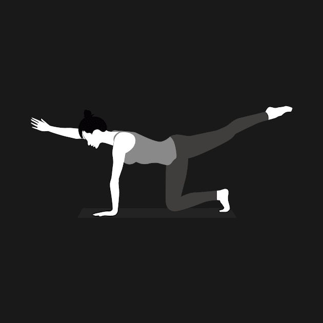 yoga bird dog by Ginstore