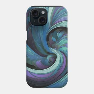 Marine blue swirls Phone Case