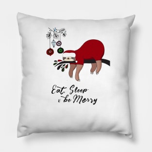 Eat, Sleep & Be Merry Pillow