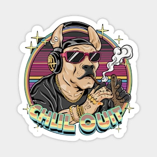 Pop Culture Pitbull in Hip Hop Gear Magnet