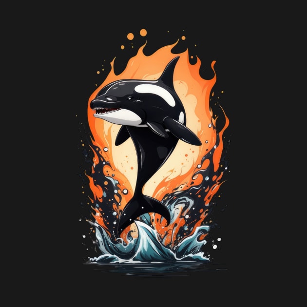 Orca predatory whale art by ghazistore