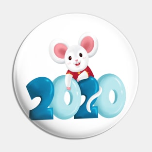 New Year of Rat 2020 Mouse Christmas For Gifts T-Shirt Pin