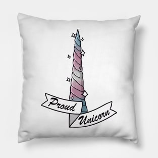 Proud Unicorn - Trans Pillow