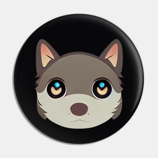 A wolf pup Pin