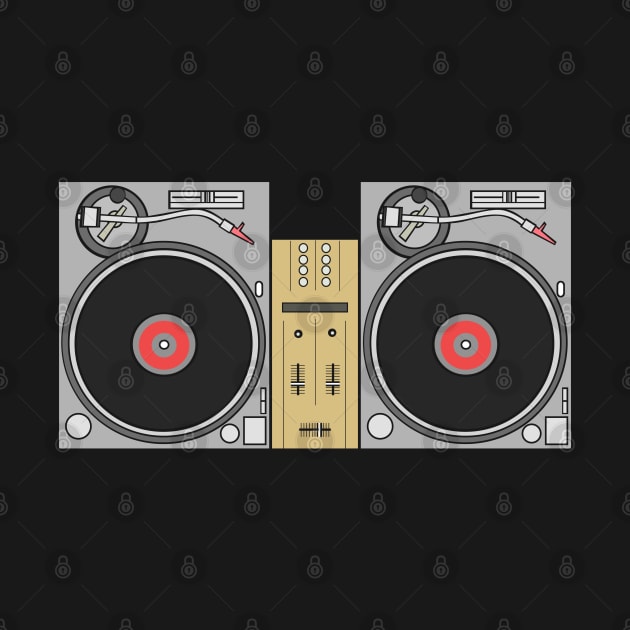 2 Turntables 1 Mixer by Tee4daily