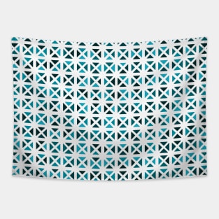 Rounded Triangle Pattern (Blue Green) Tapestry