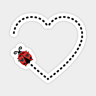 Ladybug Heart Magnet