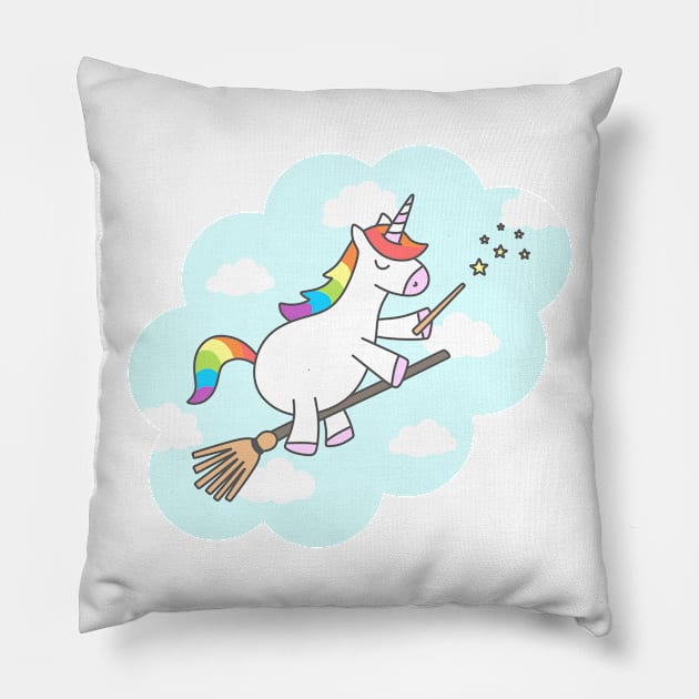 Unicorn Magic Pillow by sombrasblancas