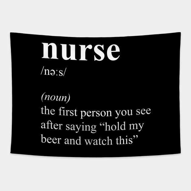 Funny Nurse Job Title Nurse Job Definition Tapestry by JustCreativity