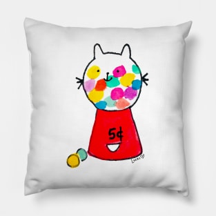 Cat Gumball Machine Pillow