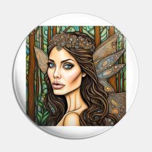 Angelina Jolie as a fairy in the woods Pin