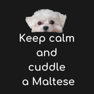 Keep Calm and Cuddle a Maltese T-Shirt