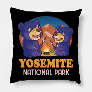 Yosemite National Park Black Bear Camping Pillow