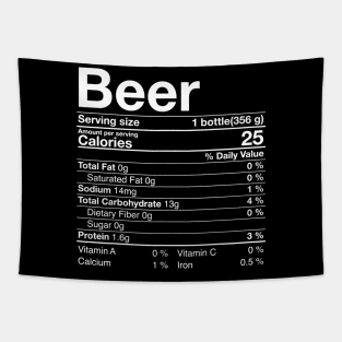 Beer Nutritional Facts Thanksgiving Gifts Drinking Christmas Tapestry