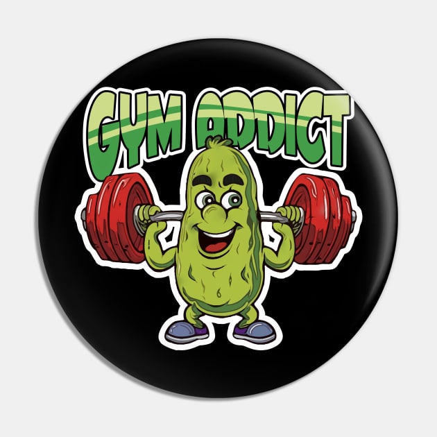 Gym Addict Pickle Working out with weights Pin by Tezatoons