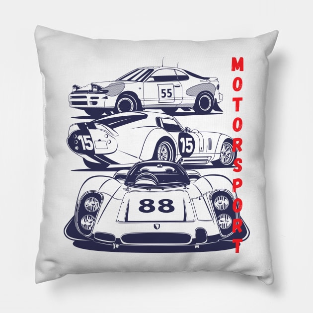 Motorsport Pillow by Markaryan