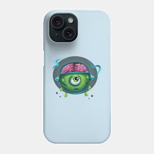 alien eye green brain Phone Case