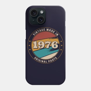 Vintage, Made in 1976 Retro Badge Phone Case