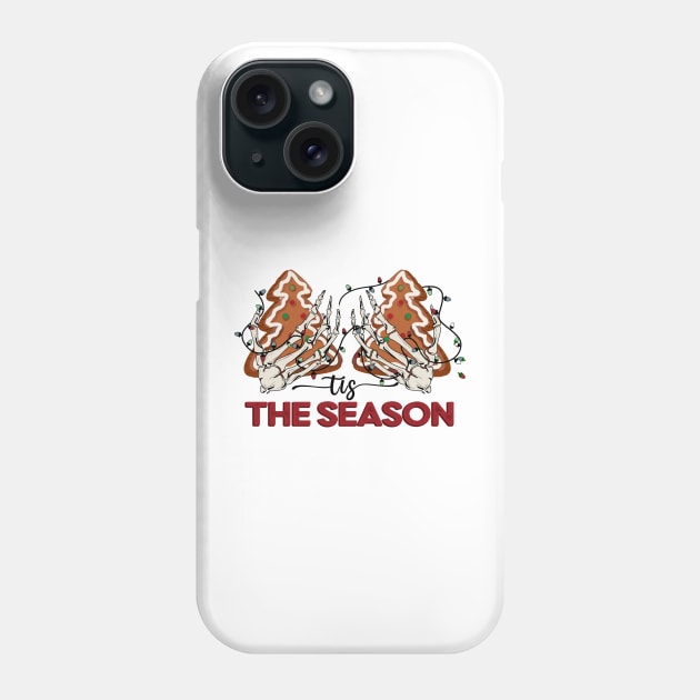 Tis the season christmas skeleton Phone Case by MZeeDesigns