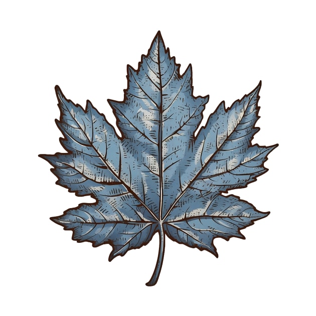 Maple Leaf in Blue by DavidLoblaw