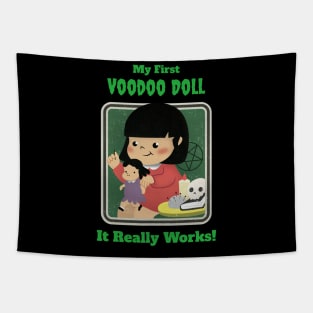 My First Voodoo Doll - Vintage Dark Humour Tapestry