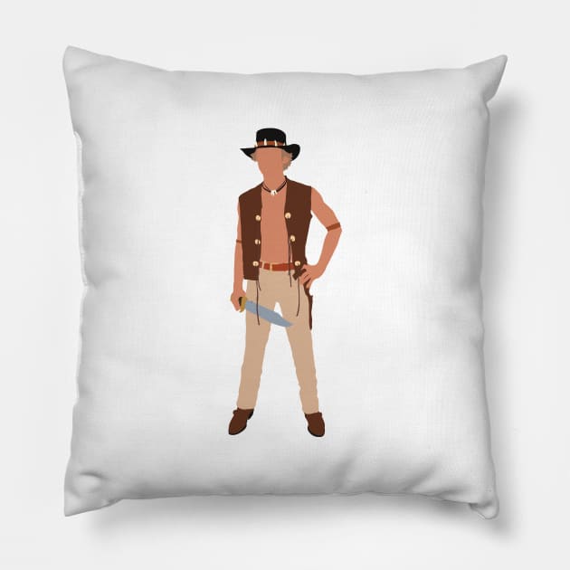 Crocodile Dundee Pillow by FutureSpaceDesigns