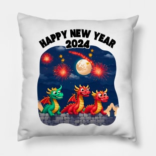 Happy Lunar New Year of the Dragon 2024 Pillow