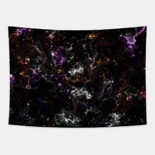 Neon Flames Abstract Tapestry